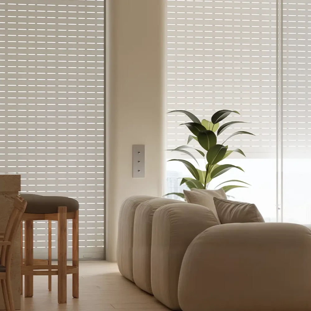 Tenda oscurante ECLIPTA filtrante integrata nell’arredamento di casa- Dimensione Infissi