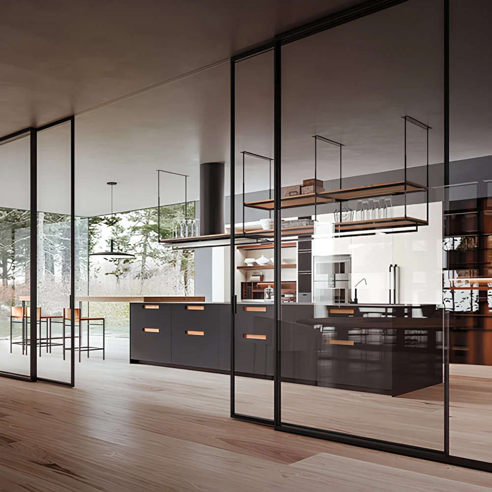 Dimensione Infissi - Porta vetrata ADL scorrevole design moderno